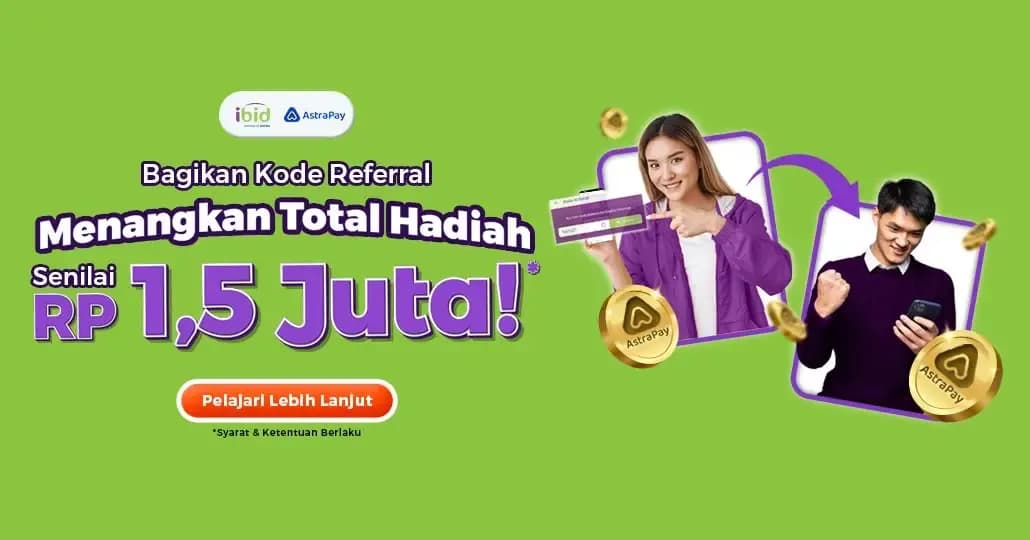 Ajak Teman Ikut Lelang IBID, Raih AstraPay Total Rp1,5 Juta