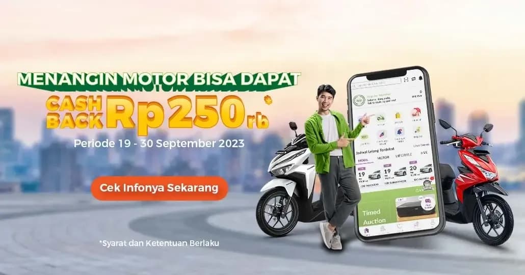 Promo Istimewa, Beli Motor Bekas Dapat Cashback Rp250 Ribu