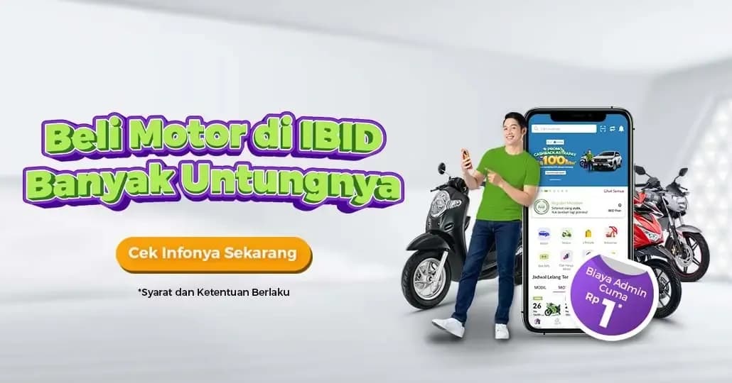Ikut Lelang Motor Bekas IBID, Biaya Admin Cuma Rp1