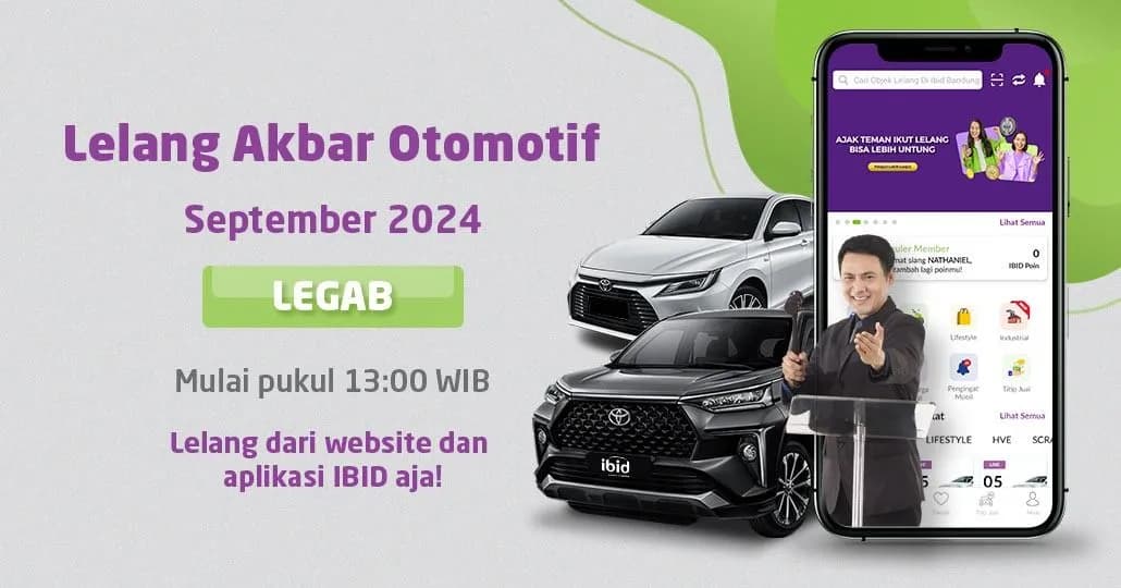 Lelang Akbar Otomotif IBID Jakarta LEGAB September 2024
