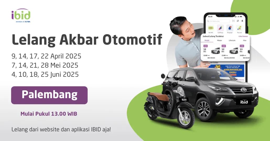 Jadwal Lelang Akbar IBID Palembang April - Juni 2025